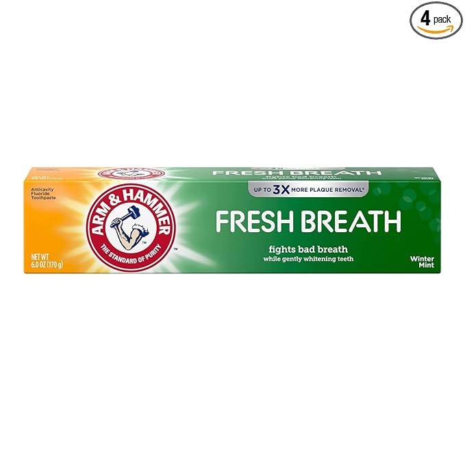 ARM & HAMMER Advance White Baking Soda Toothpaste, Frosted Mint 6 oz (Pack of 4)