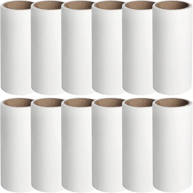 12Pcs Cleaning Accessories Hair Remover Roller Practical Lint Multifunctional Portable Tape(60 Tear)