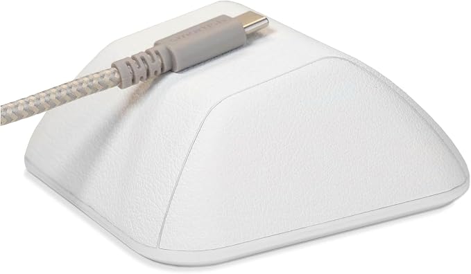 Smartish® Magnetic Cord Holder - Bigger Cable Wrangler Organizer with Magnet Clips for Charger Management on Desktop, Nightstand - Holds 6+ Cables - Snow Day White