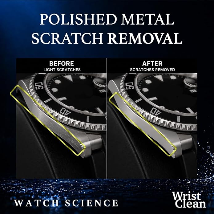 Premier Watch Cleaning Kit & Watch Polishing Kit | Cleaner, Polish, Rubber & Leather Strap Care, Microfiber Cloths, Brushes | Premium Timepiece Cleaning Tools | USA Made (9 Piece)