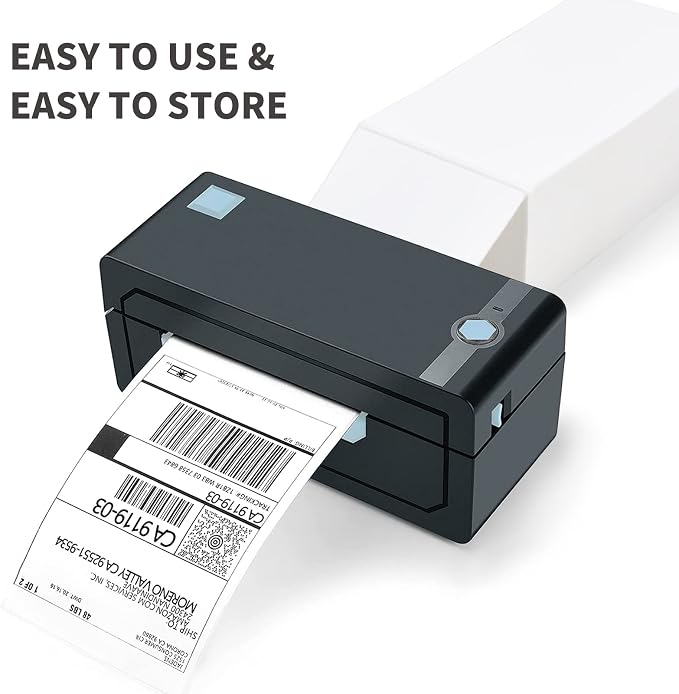 L LIKED 1000 4x6 Thermal Shipping Labels Fanfold, Direct Thermal Printer Labels Compatible with Zebra Rollo - Perforated Strong Adhesive