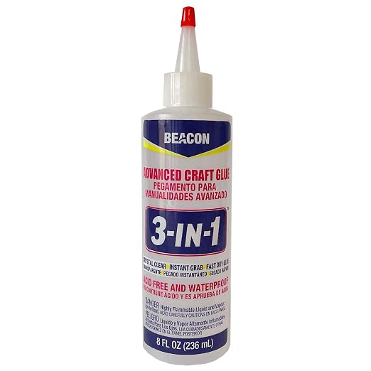 Beacon 3-in-1 Advanced Craft Glue, 8-Ounce, 12-Pack