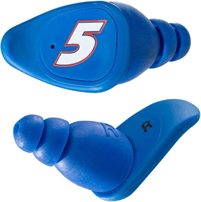 Hendrick Motorsports Car 5 High-Fidelity Ear Plugs – Durable Reusable Hearing Protection - Preserve Clear Sound While Protecting Your Hearing at Stock car Races - Multiple Ear Tips