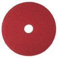 3M Buffer Floor Pad 5100, Red, 19" | Removes Soil, Scratches, Scuff Marks, and Black Shoe Heel Marks