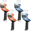 Jetec 4 Pcs 3 Inch Tape Gun Packing Tape Dispenser Gun with Blade Red and Blue for Packing Boxes Heavy Duty Lightweight Tape Sealing Cutter for Gift Wrapping Paper Cutter