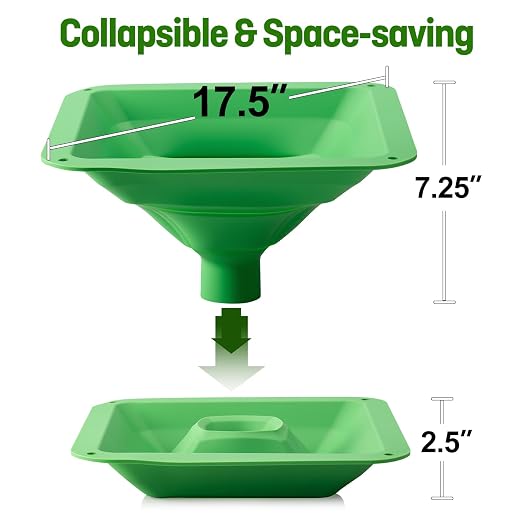 Extra Large Silicone Collapsible Funnel Compatible with Harvest Right Freeze Dryer,Wide Mouth Design Fit All Size Dryer Trays, Easy Transfer Food to Mason Jars and Mylar Bags.Freeze Dryer Accessories
