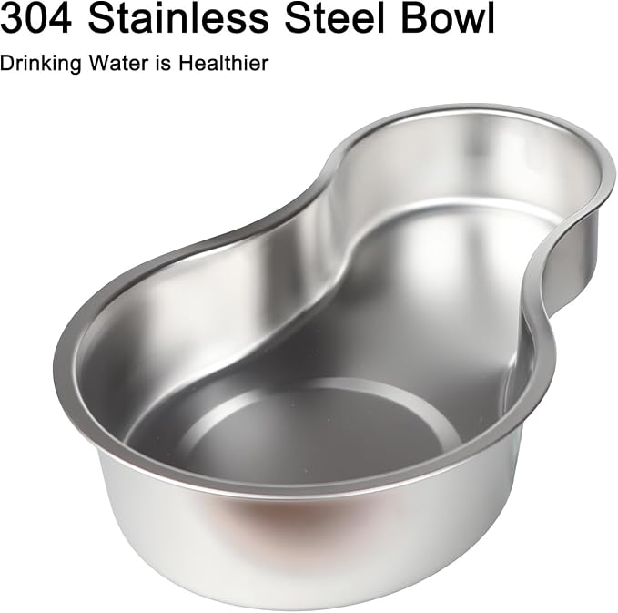 Sfozstra 8L Large Dog Water Dispenser: Gravity Pet Water Station | 304 Stainless Steel Bowl/Spill-Proof / Non-Slip Base/Easy-Clean/ For Large Dogs & Multi-Pet Homes, Garage/Patio