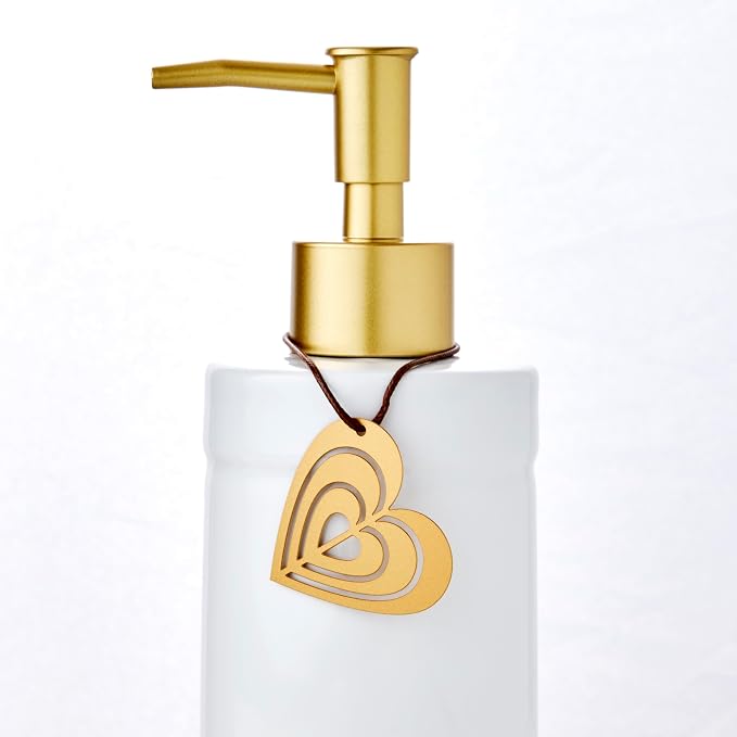 SKL Home Seasonal Charm Set, 4 Metal Holiday Attachments for Seasonal Soap/Lotion Dispenser, Warm Gold