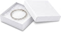 TheDisplayGuys - 25-Pack #33 Cotton Filled Cardboard Paper Jewelry Boxes Gift Case - Matte White (3.5" x 3.5" x 1.0") - for Shipping or Storage