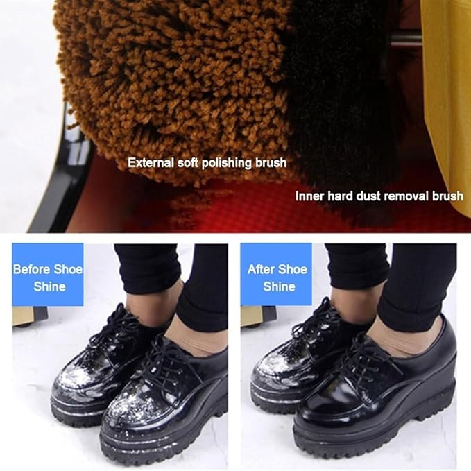 Automatic Shoe Polishing Machine, Electric Shoe Cleaner with Handle, Fully Automatic Polisher for Home and Commercial Use, Ideal for Hotel Lobby and Events