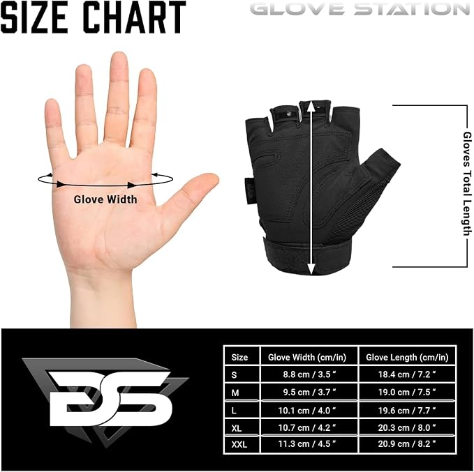 Glove Station Fingerless Knuckle Motorcycle Gloves, TACHK200 | Motorcycle Gloves for
