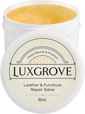 LUXGROVE® Leather & Furniture Repair Salve- Polisher, Leather Cleaner and Conditioner for Furniture - UV Protectants Help Prevent Cracking or Fading, for Car Seat, Couch, Shoe, Purse, Boot - 8oz