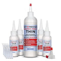 Starbond Super Fast Thin CA Glue Complete Refill Kit (16 oz) – Cyanoacrylate Super Glue with Extra Bottles, Caps, Microtips & Yorker Spout for Cracks, Joints, Woodworking, Woodturning & Model Building