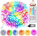 Pooqla Color Changing Christmas String Lights with Remote, 35 Colors 66FT 200LED String Lights Outdoor Halloween Decoration, Indoor Connectable Halloween Lights Plug in for Xmas Tree Decoration
