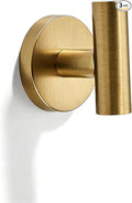 Wall Mounted Bathroom Towel Hooks for Hanging Clothes,Hat,3 Pack Vibrant Brushed Moderne Brass Coat Hook Robe Hooks.Suitable for Hotels and bathrooms.