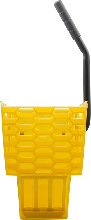SPARTA OmniFit Mop Bucket System, Durable Mop Bucket, Side Press Wringer, and Soiled Water Insert, Floor Cleaning Essentials for Commercial and Home Use, 35 Qt Capacity, 1 Count, Yellow