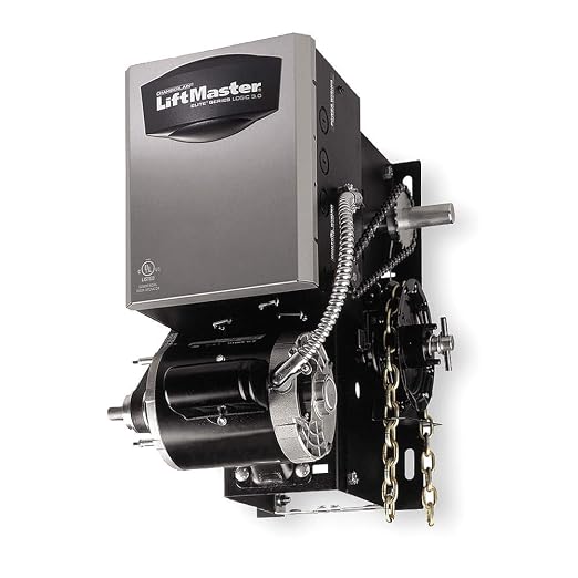 LiftMaster Industrial Door Opener, Hoist/Left, Max H 24Ft, Black
