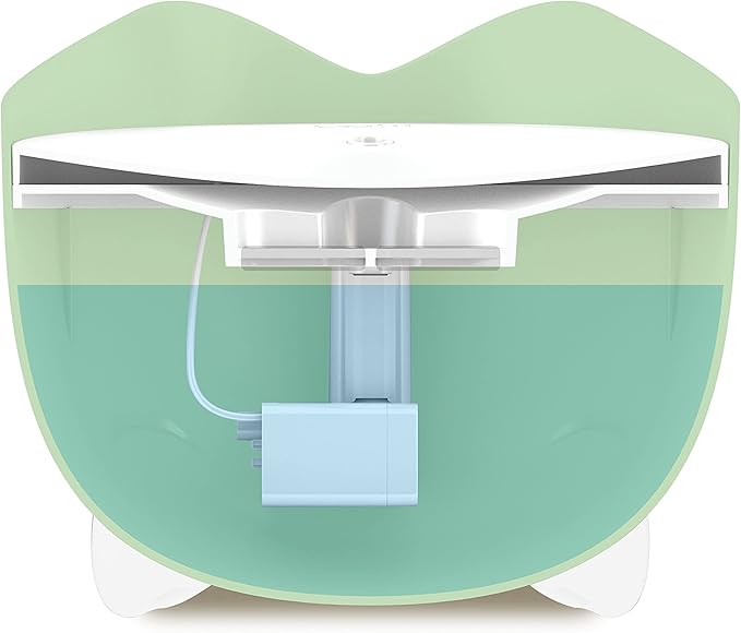 Catit PIXI Drinking Fountain, Green | Cat Water Fountain with Triple Filter and Ergonomic Drinking Options