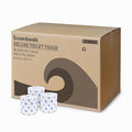 Boardwalk BWK6155 Two-Ply Toilet Tissue, White, 4-1/2" x 4-1/2" Sheet, 500 Sheets per Roll (Case of 96 Rolls)