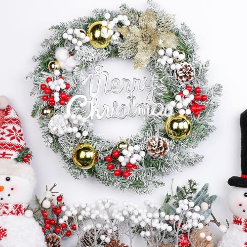 Fangoo 20 Pack 7 Inch Artificial White Berry Picks for Christmas Tree Decor
