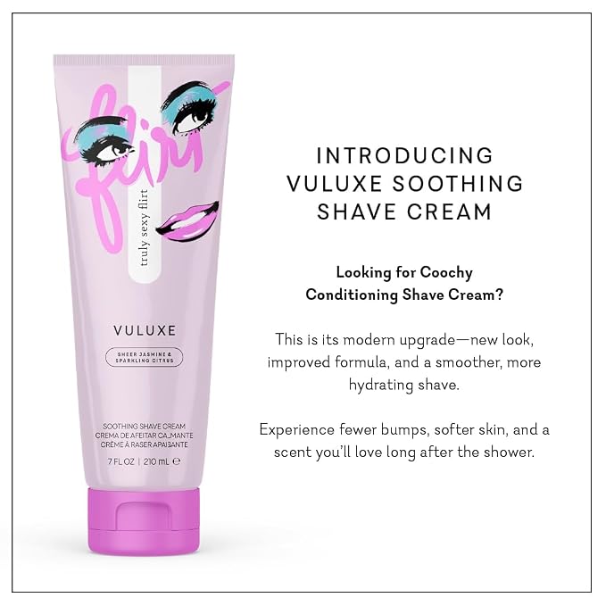 Pure Romance - Vuluxe Shaving Cream for Women - Truly Sexy Flirt (7 fl oz) - Prevents Razor Bumps & Irritation - Orchid, Blackberries, Vanilla - Foaming Shave Cream Moisturizer - Skin Care & Self Care