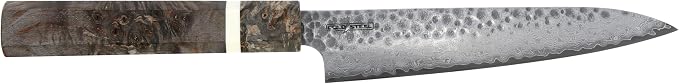 Cold Steel Japanese VG-10 Damascus 3-Piece Kitchen Knife Set – VG-10 Steel Chef Knives with Damascus Pattern for Precision Cutting & Kitchen Use