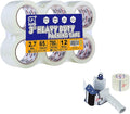 PERFECTAPE 3" Heavy Duty Packing Tape 13 Rolls with Tape Gun, Total 780Y, Clear, 2.7 mil, 3 inch x 65 Yards, Ultra Strong, Refill for Packaging and Shipping