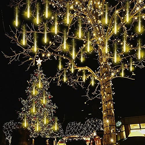 Warm White Icicle Lights Outdoor for Christmas New Year Party Yard Decor