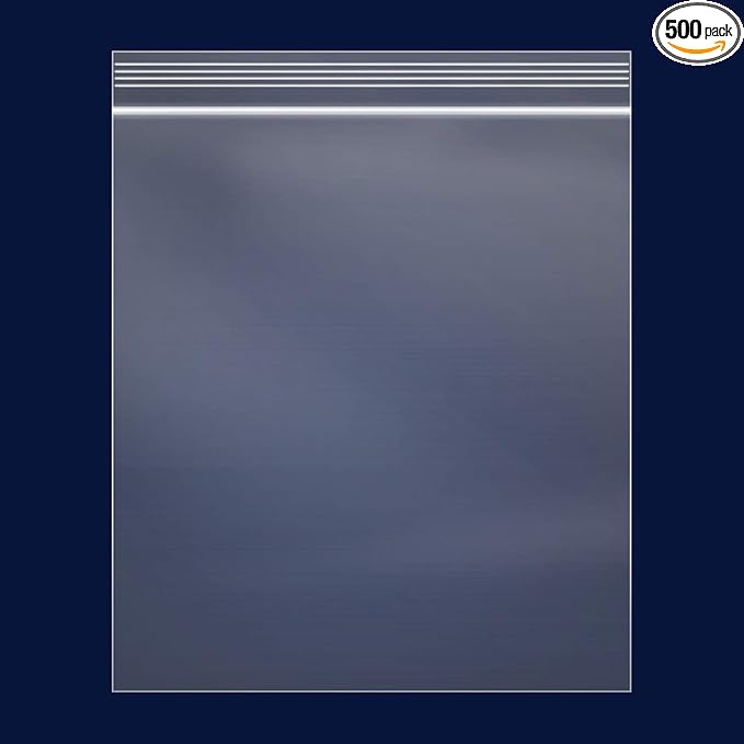 iMailer - 500 Count - 10" x 13" Clear Zip Bags - 2 Mil Reclosable Zip Plastic Poly Bags with Lock Seal Zipper for Clothing, T-Shirt, Prints, Photos, Documents