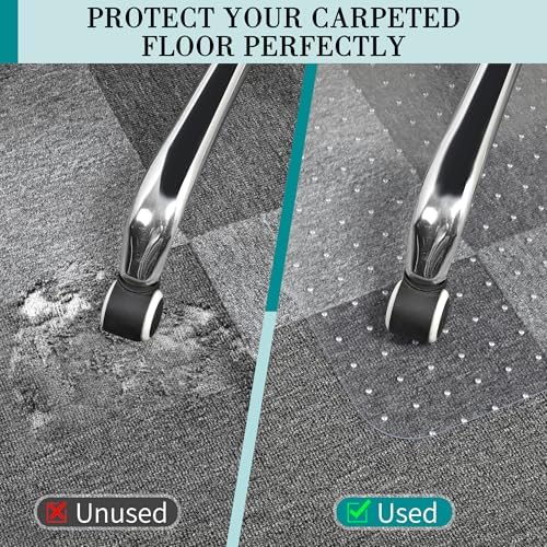 BesWin Office Chair Mat for Carpet, 30" x 48", Clear