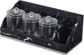 Bathroom Counter Organizer Toothbrush Holder Durability Home Use 5 Compartments Resin with 3 Qtip Holder Toothbrush Organizer (Black)