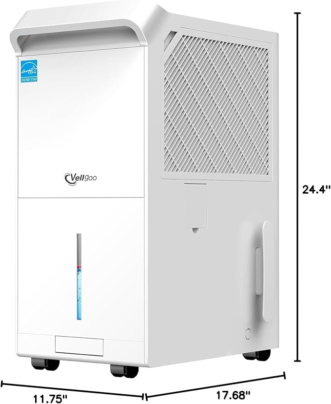 6000 Sq Ft Dehumidifier, Energy Star Most Efficient 2025 Max 140 Pint/Day Dehumidifier for Basement, Large Room and Home with Drain Hose, Auto Defrost, Smart Humidity Control, Auto Restart