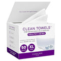 Reduces Fine Lines and Wrinkles in 6 weeks or Less, CLEAN SKIN CLUB Healthy Aging Clean Towels® XL, Disposable Face Towels, XL - 1 Pack (50 count)