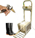 Stainless Steel Boot Scraper & Shoe Cleaning Machine | With Water Spray Gun,Automatic Mud Remover Boot Washer for All Livestock Farm Rain Boots