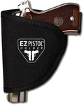 Adhesive Handgun Holster Organizer Gun Safe, Car, Desk, Carpet-Firearm Protection w Nylon Padded Interior, Full Size, 9mm