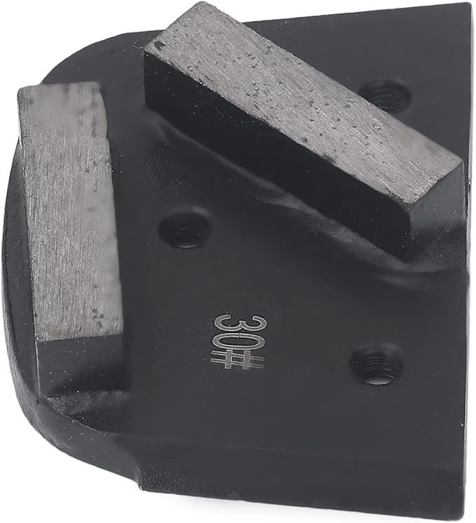 Grinding Shoes 3Pcs 30 Grit Polishing Shoes Block Tool with 2 Teeth 6mm Bore Thread for Concrete Paint Floor Grinding and Polishing