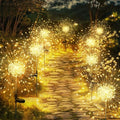 GIGALUMI 8 Pack Solar Firework Lights Outdoor, Garden Decor, Warm White