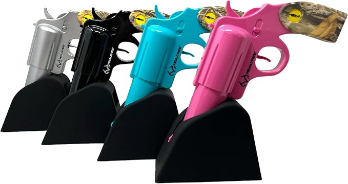 Realtree® Electric Gun Wine Bottle Opener - Open your Wine Bottle Fast with this New Corkscrew - Great Gift for Gun Enthusiasts and Wine Lovers. Foil Cutter and Charging Base Included. (Pink)