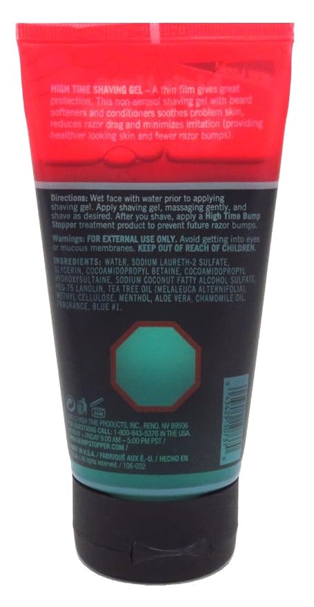 High Time Bump Stopper Shave Gel Arctic Haze 5.3 Ounce (156ml) (6 Pack)