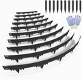 Metal Landscape Edging Border 10 Packs 42'' L x 4.5'' H, Galvanized Steel Garden Edging Border with 10 Stakes, Hammer-in Lawn Edging for Landscaping, Flower Bed, Yard, Pathway, Tree Ring (35ft Total)