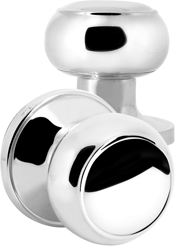 Probrico Hall and Closet Knobs, Bright Chrome Passage Door Knobs, Non-Locking Interior Door Handles, 3 Pack