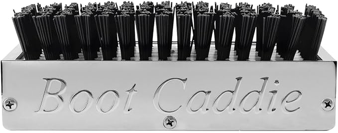 GG Grand General 98990 Chrome Aluminum 7-1/2" (L) x 2-5/8" (H) x 3" (D) Boot Caddies Black Brush