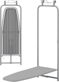 Over Door Ironing Board, Foldable Hanging Ironing Board with Built-in Iron Holder & 3-Tier Cotton Cover, Compact Ironing Station for Laundry Room, Apartment, Dorm, Home