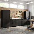 Garage Cabinet System | Heavy Duty Steel All-in-One Modular Garage Cabinet Set for Ultimate Workshop Organization | Easy Assembly Garage Storage Cabinets & Tool Bench