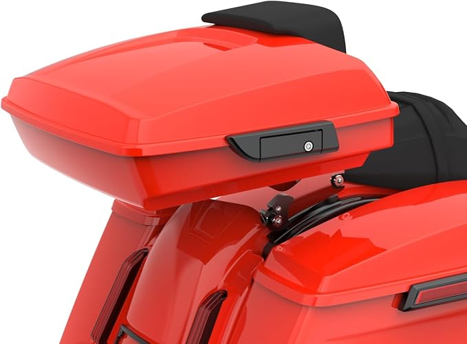 Advanblack Road Glide Tour Trunk Pack Laguna Orange Razor Tour Trunk Pack Backrest Pad for '97-'25 Harley Touring Road King Street Glide Electra Glide CVO models