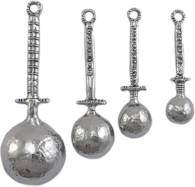 Crosby and Taylor Celtic Pewter Measuring Spoons with Display Post