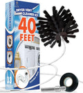 The Professional Dryer Vent Cleaner Kit -(40-Feet) Innovative Lint Remover Reusable Strong Nylon| Flexible Lint Brush with Drill Attachment for Faster Cleaning