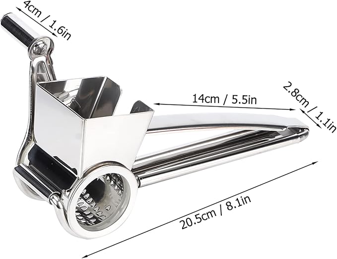 Cheese Grater, Stainless Steel Grater Vegetables Cutter Cheese Grater with Container Stainless Steel Used for Family Kitchen 1 X Cheese Grater Peeler