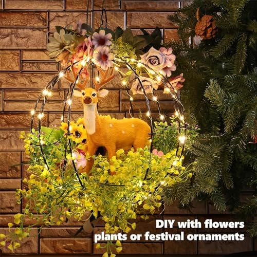 Flacchi Set of 2 Sizes Christmas Balls Warm White Hanging Solar Lights