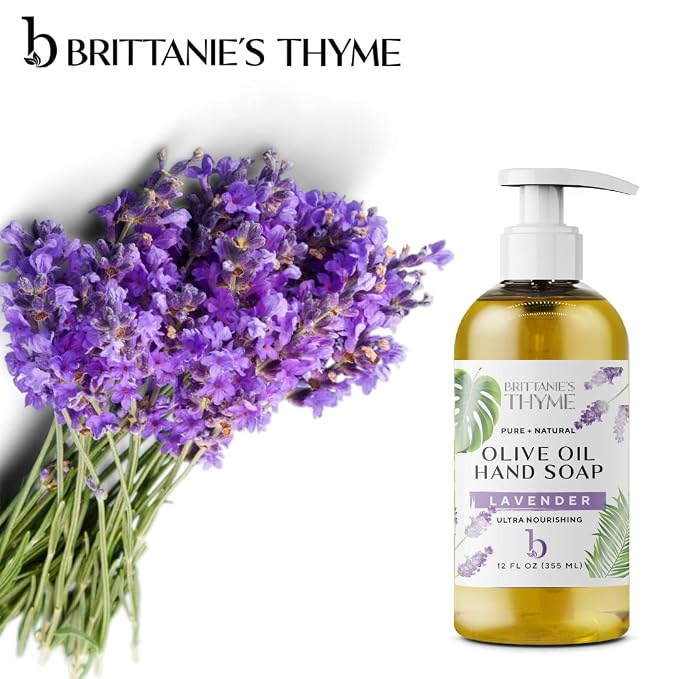 Brittanie’s Pure Castile Liquid Soap Refill, Lavender, 16 Ounce | Dish Soap, Hair & Body, Home, Gentle and Pure, Made with Natural Luxurious Oils, Vegan & Gluten Free Non-GMO